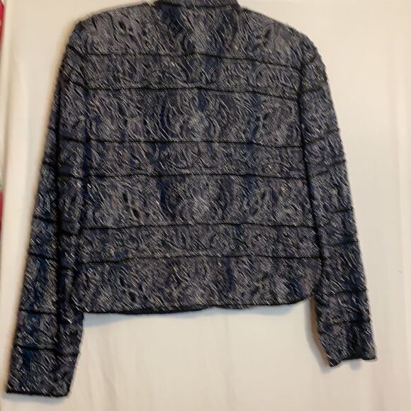 Adrianna Papell Evening Mandarin Beaded Vintage Jacket - Picture 5 of 15